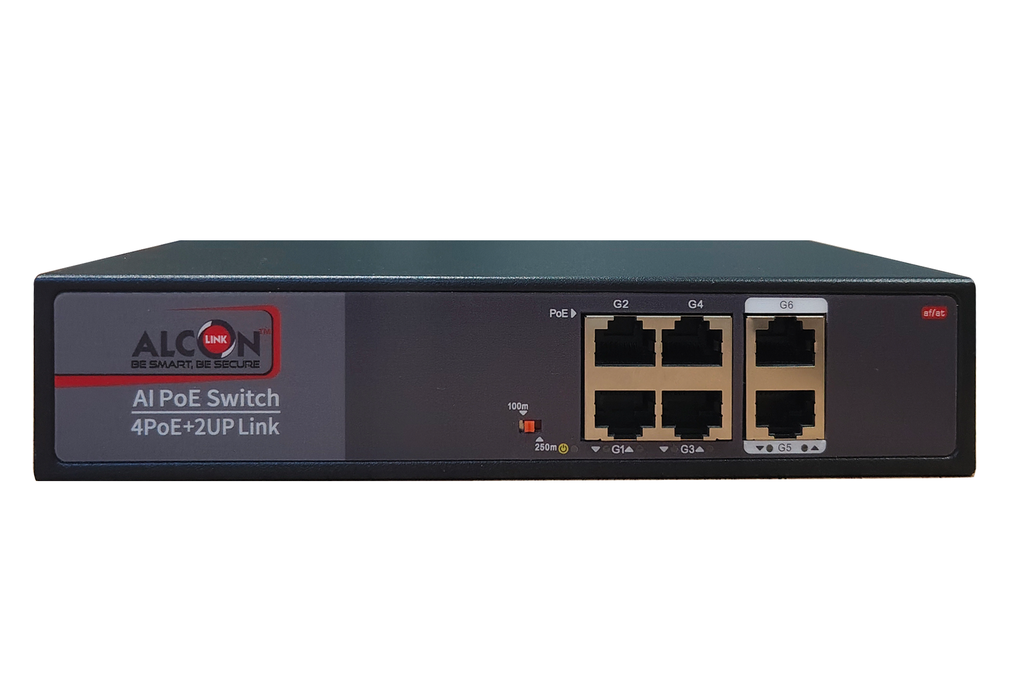 4*Port Giga PoE + 2*GE Up-link Desktop Switch